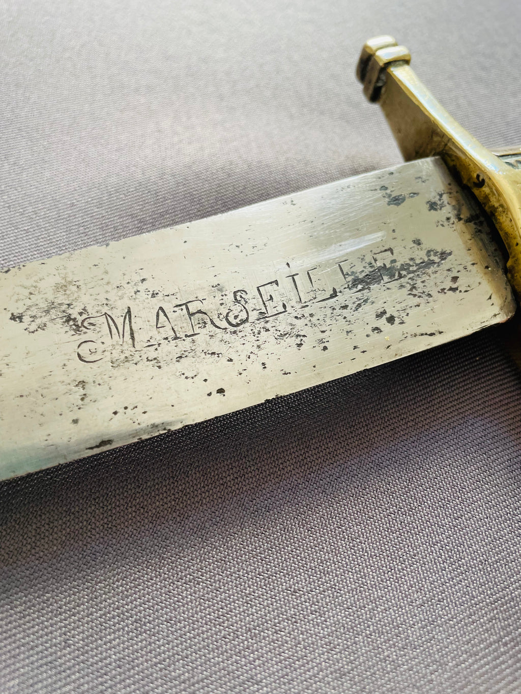 Sabre "briquet" de grenadier d'infanterie modèle 1767 gravé "Marseille"